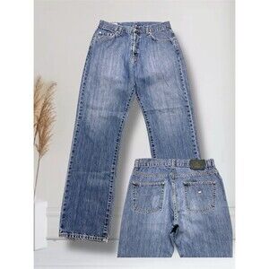 Lacoste Men's (44) W34 L 31 Buttonfly Straight Leg Blue Jeans